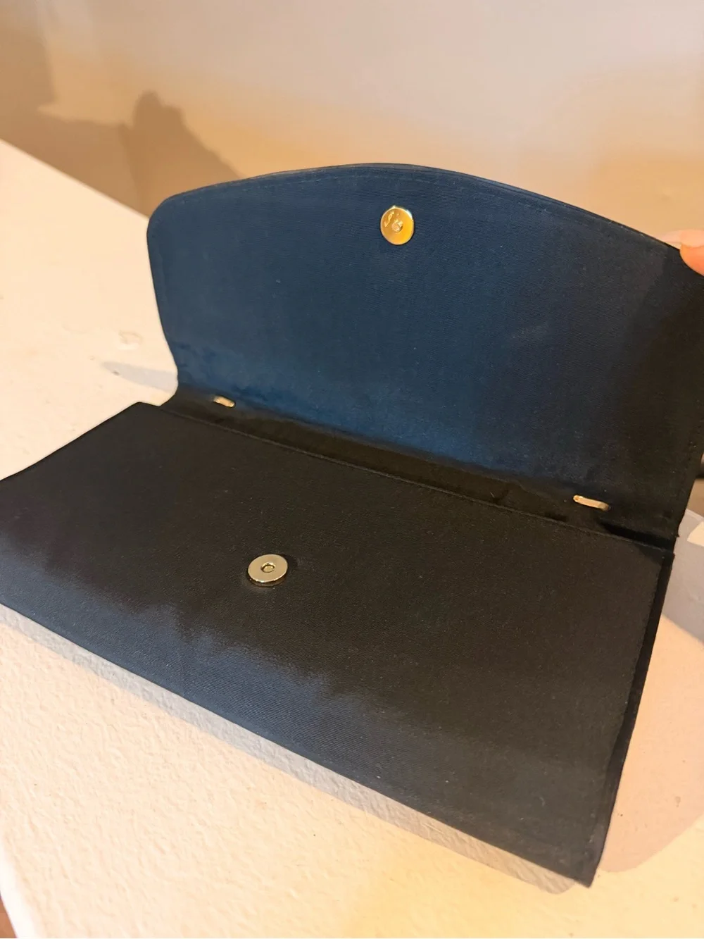 Vintage Gucci Black Satin Bow Evening Clutch Formal Designer Bag